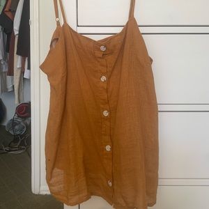 Burnt Orange linen tank top